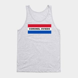 Coronel Oviedo City in Paraguay Flag Colors Tank Top